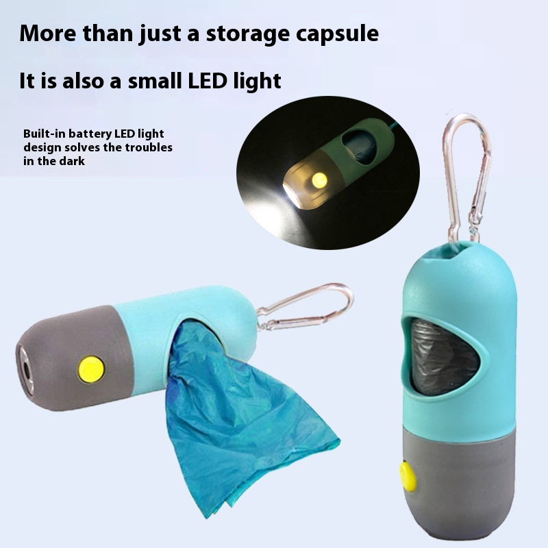 Eligible Blue Gray dispenser with a compatible roll shown; bags are not included.