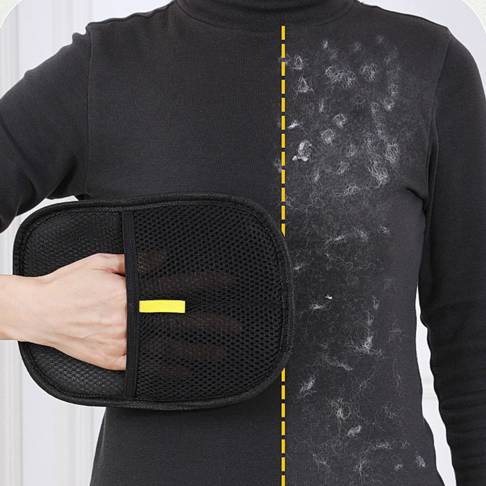 Flexible cuff and mesh back of the hair removal mitt.