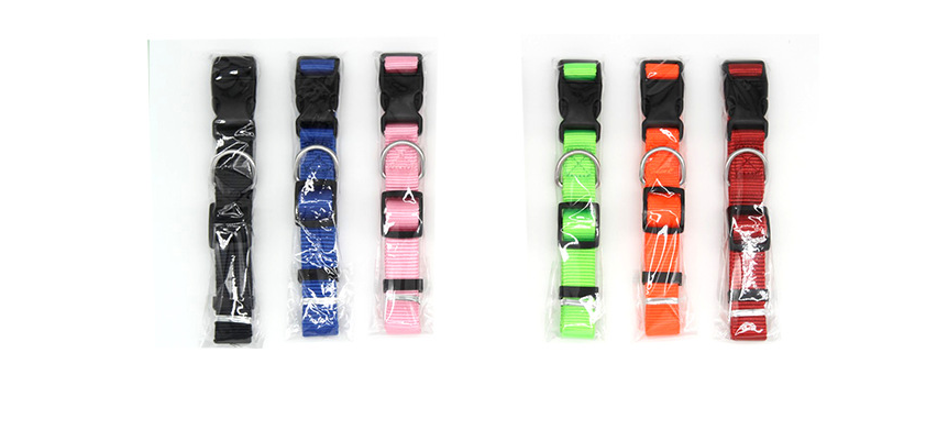 Supplier packaging view including the eligible green, orange and red collars.