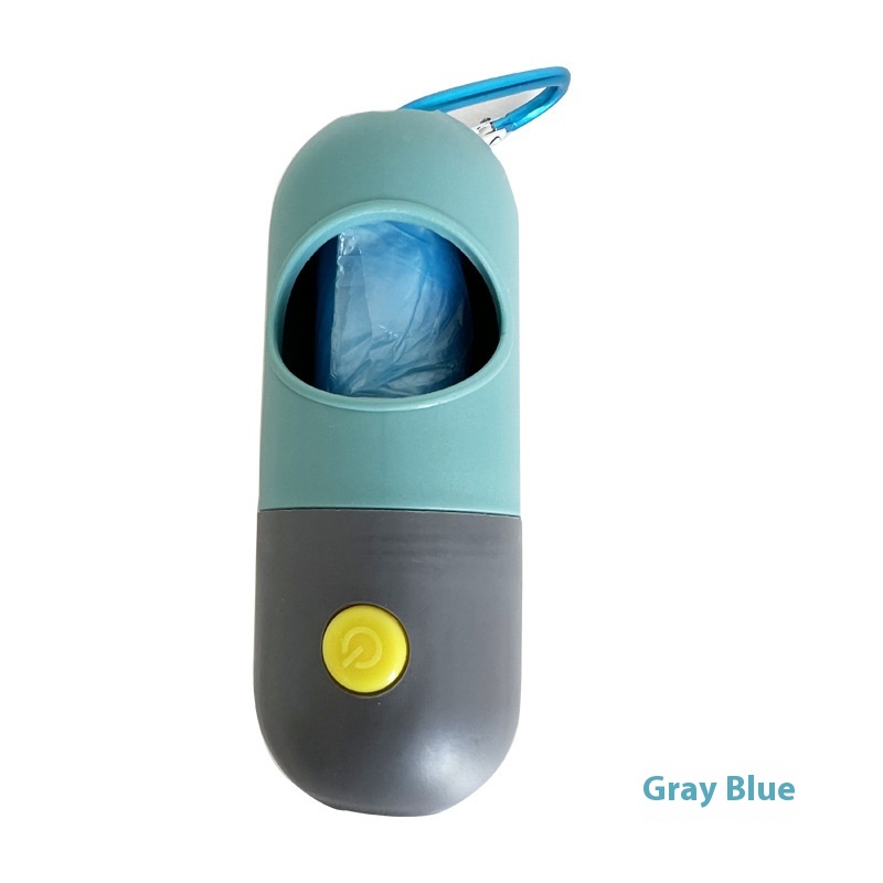 Eligible Blue Gray dispenser with a compatible roll shown; bags are not included.