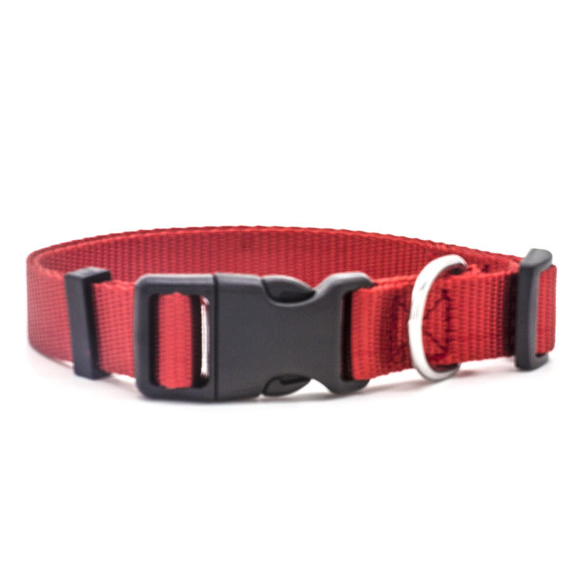 Eligible red soft travel collar in S.